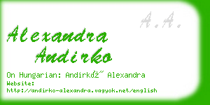 alexandra andirko business card